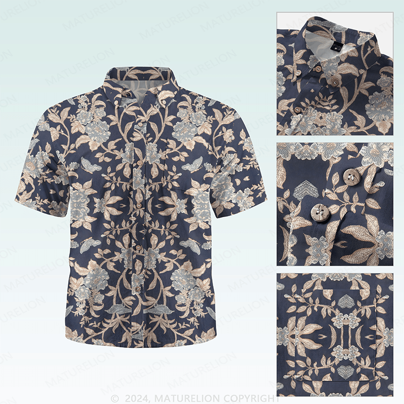 Maturelion Men's Hawaiian Shirt Incredibly Zany Hawaiian Shirt