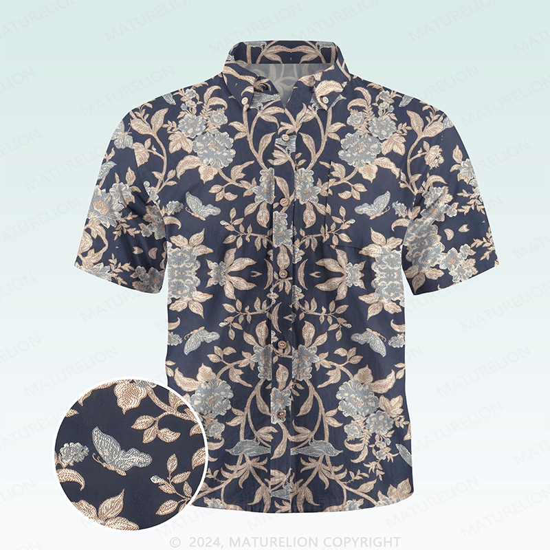 Maturelion Men's Hawaiian Shirt Incredibly Zany Hawaiian Shirt