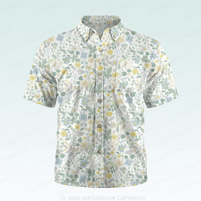 Maturelion Men's Hawaiian Shirt Vibrantly Jovial Hawaiian Shirt