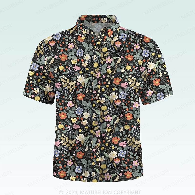 Maturelion Men's Hawaiian Shirt Vibrantly Jovial Hawaiian Shirt