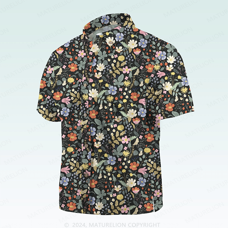 Maturelion Men's Hawaiian Shirt Vibrantly Jovial Hawaiian Shirt