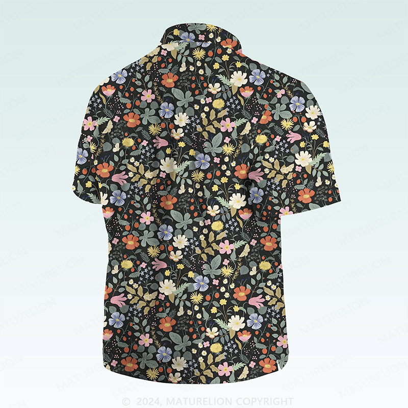 Maturelion Men's Hawaiian Shirt Vibrantly Jovial Hawaiian Shirt