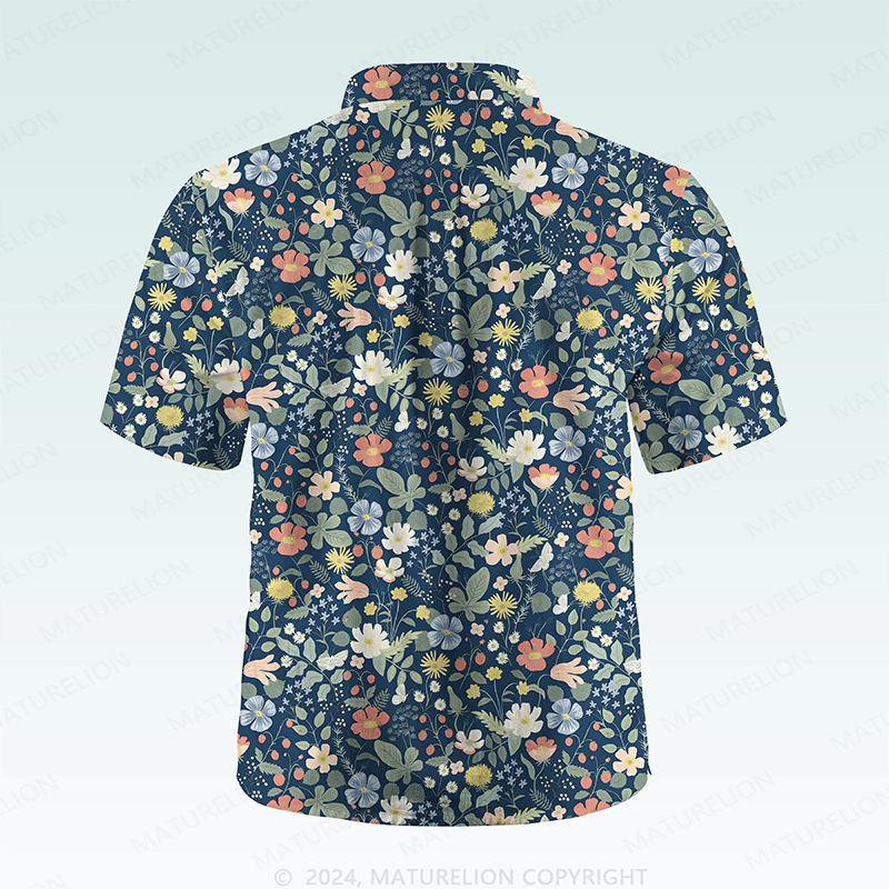 Maturelion Men's Hawaiian Shirt Vibrantly Jovial Hawaiian Shirt