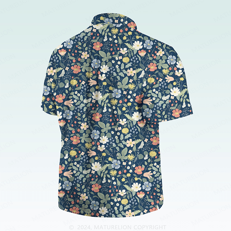 Maturelion Men's Hawaiian Shirt Vibrantly Jovial Hawaiian Shirt