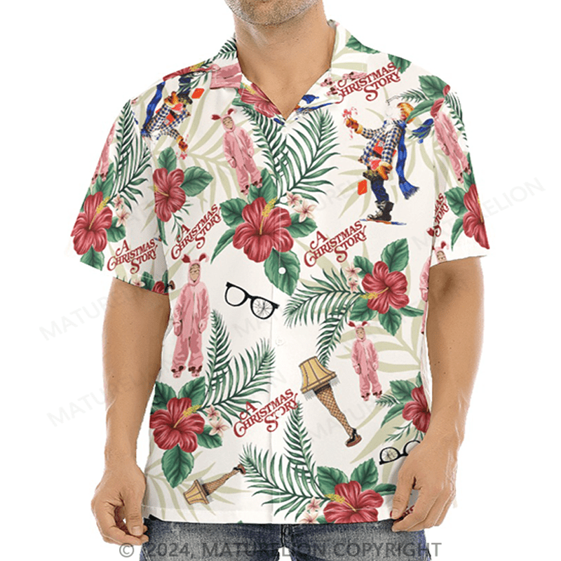 Maturelion Christmas Hawaiian Shirt A Christmas Story Hawaiian Shirt