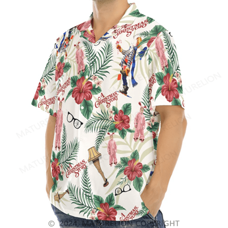 Maturelion Christmas Hawaiian Shirt A Christmas Story Hawaiian Shirt