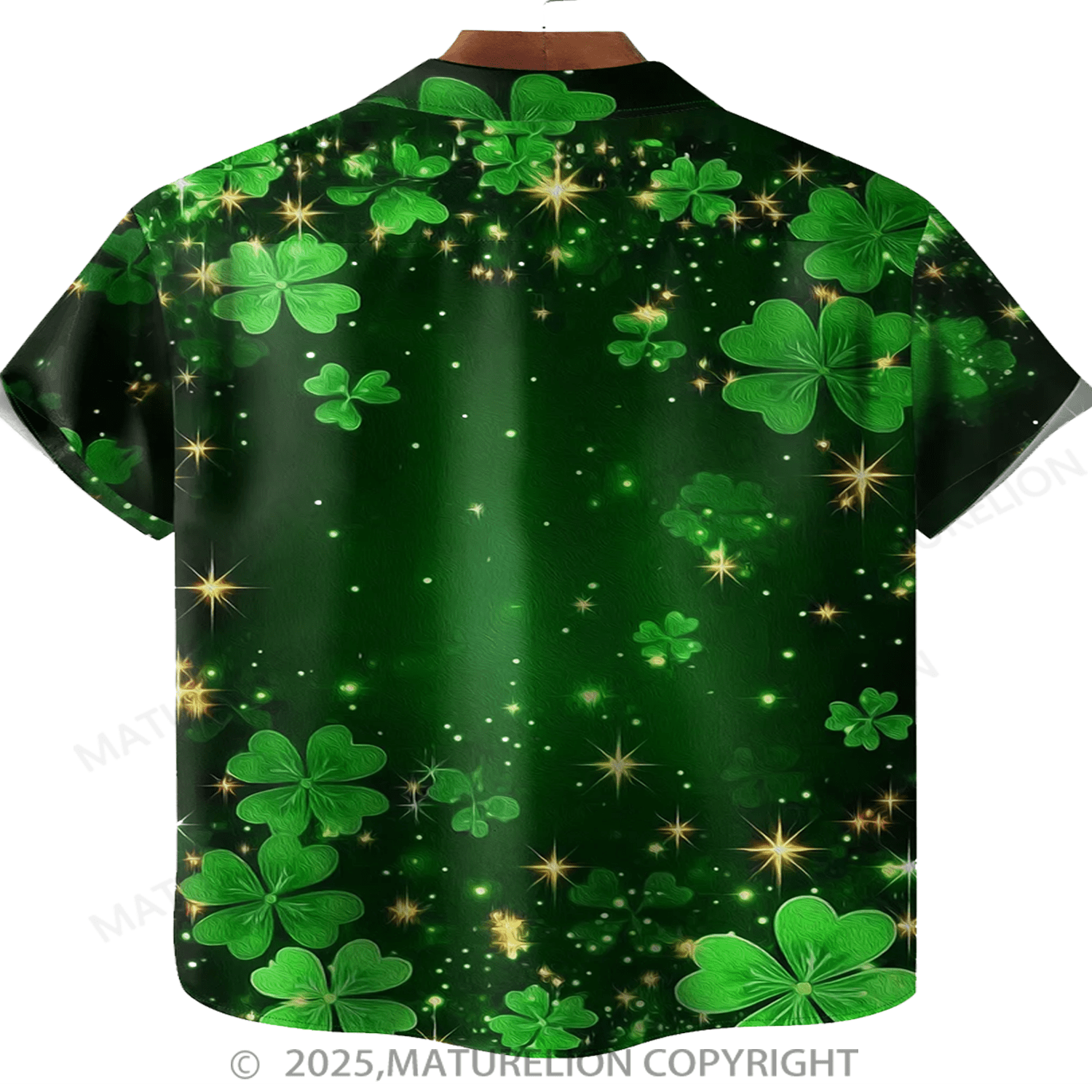 Maturelion St.Patrick's Hawaiian Shirt Four Leaf Clover Green Art Hawaiian Shirt