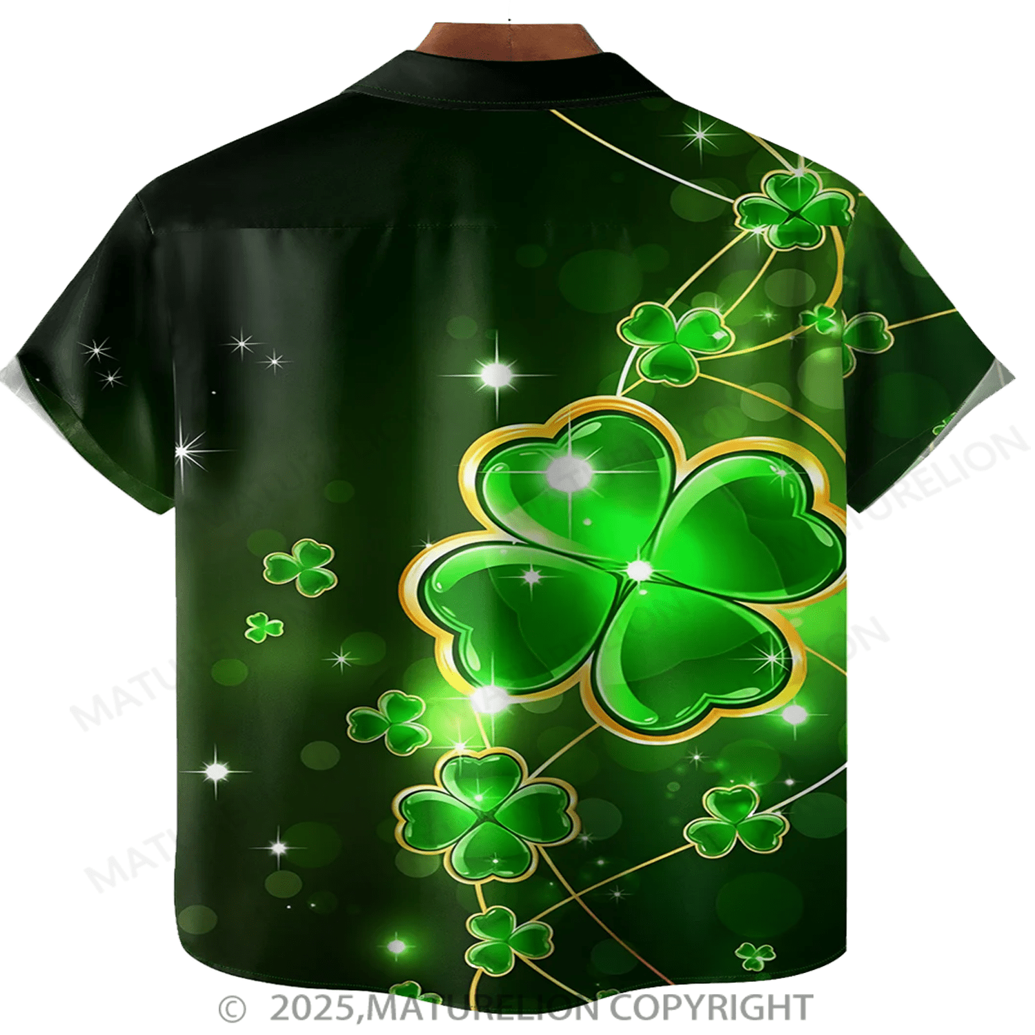 Maturelion St.Patrick's Hawaiian Shirt Lucky Clover Hawaiian Shirt