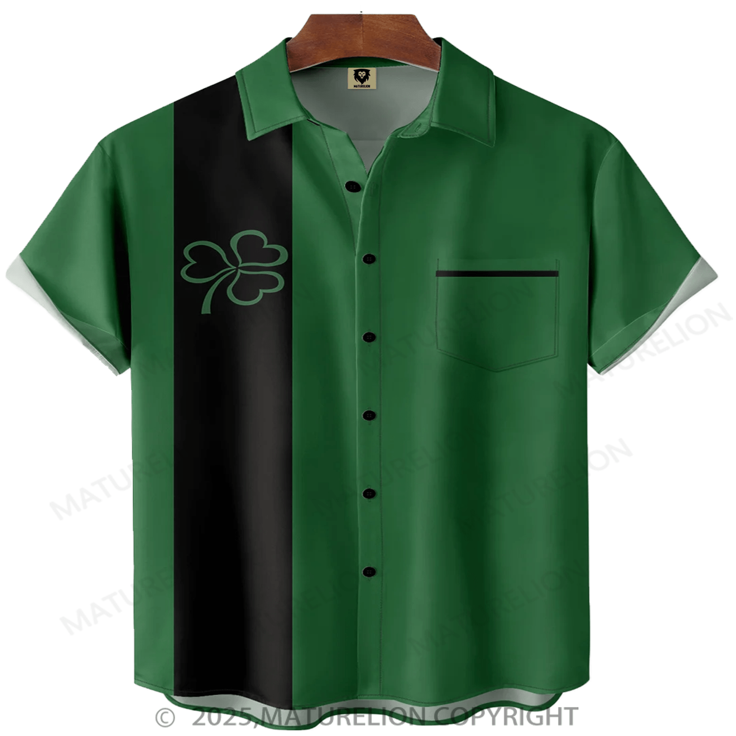 Maturelion St.Patrick's Hawaiian Shirt Lucky Clover Hawaiian Shirt