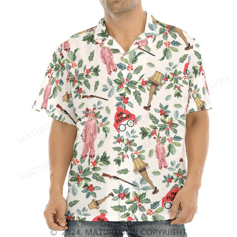 Maturelion Christmas Hawaiian Shirt Funny National Christmas Vacation Hawaiian Shirt