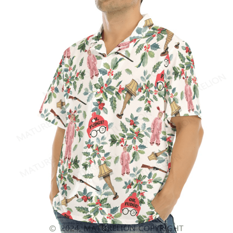 Maturelion Christmas Hawaiian Shirt Funny National Christmas Vacation Hawaiian Shirt