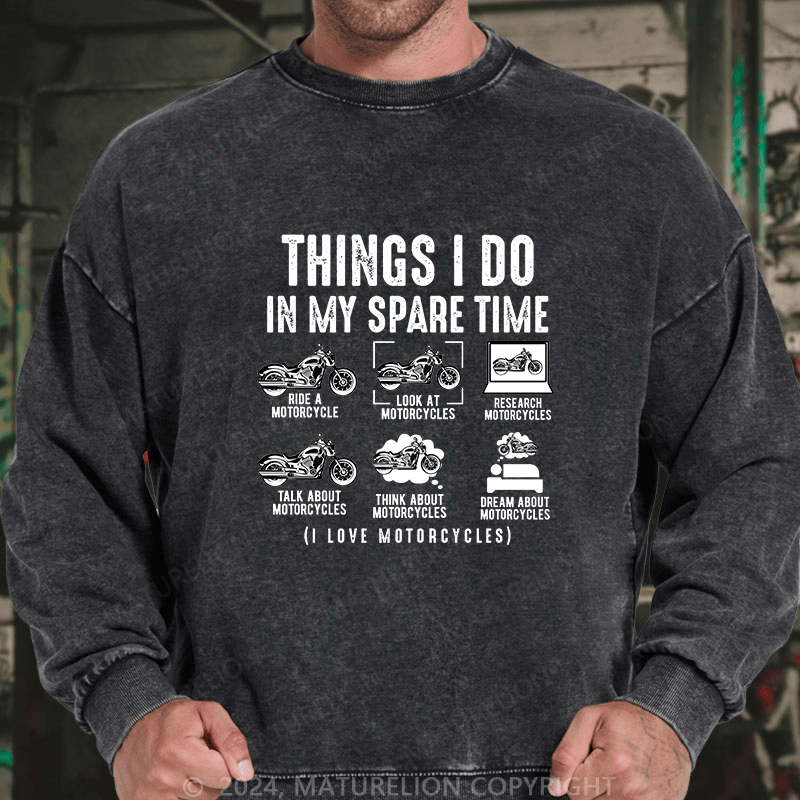 Maturelion Men's Sweatshirt Things I Do In My Spare Time Custom Sweatshirt