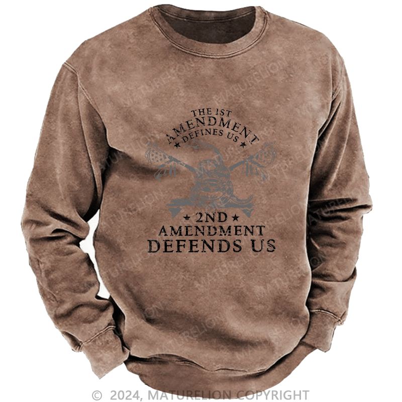 Maturelion Men's Sweatshirt The 1st Amendment Defines Us Custom Sweatshirt