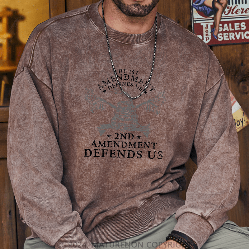 Maturelion Men's Sweatshirt The 1st Amendment Defines Us Custom Sweatshirt