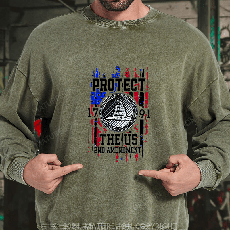 Maturelion Men's Sweatshirt Protect The 1791 US 2ND Amendment Custom Sweatshirt