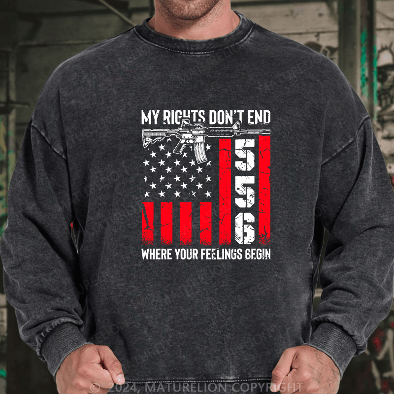 Maturelion Men's Sweatshirt My Rights Don'T End Custom Sweatshirt