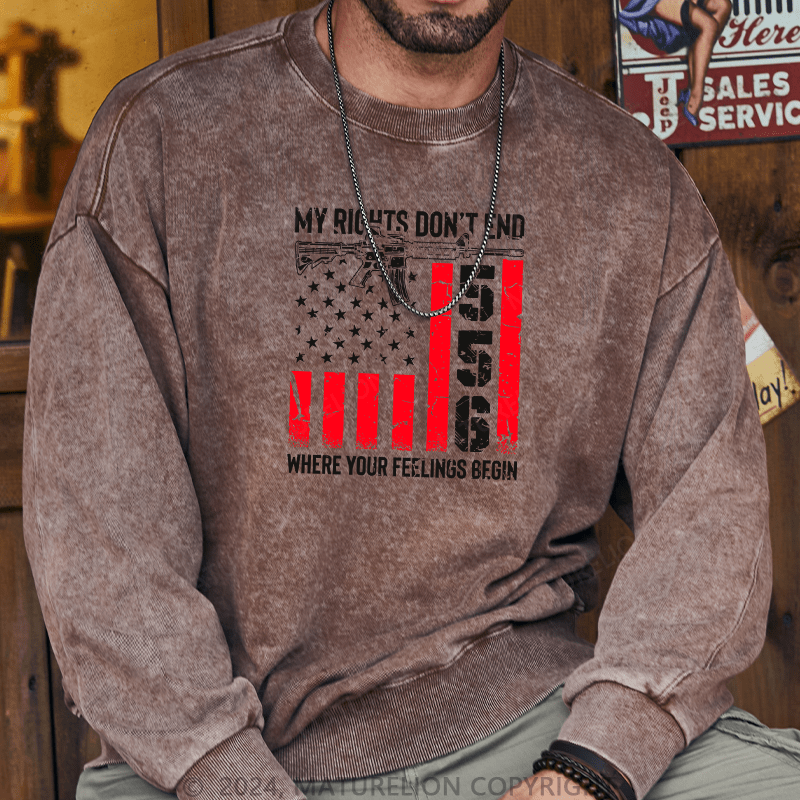 Maturelion Men's Sweatshirt My Rights Don'T End Custom Sweatshirt