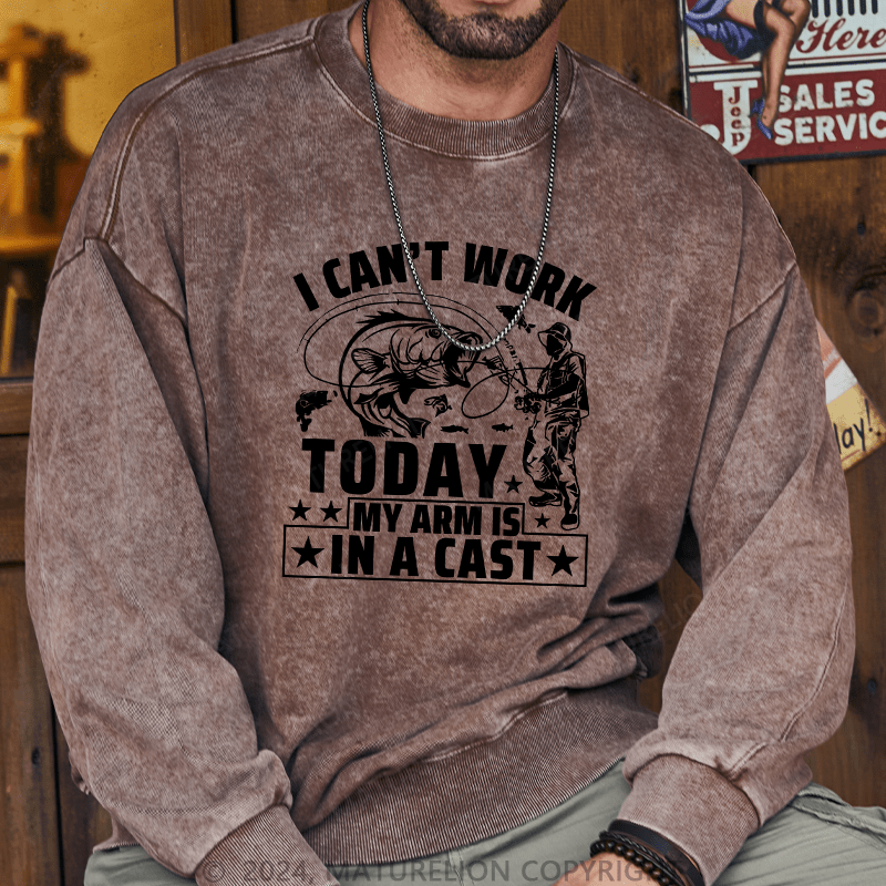 Maturelion Men's Sweatshirt I Can't Work Today Custom Sweatshirt