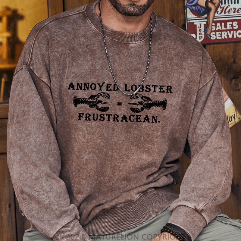 Maturelion Men's Sweatshirt Annoyed Lobster Custom Sweatshirt