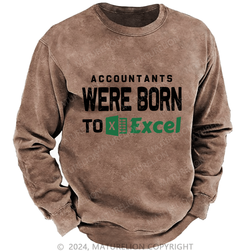 Maturelion Men's Sweatshirt Accountants Were Born Toexcel Custom Sweatshirt