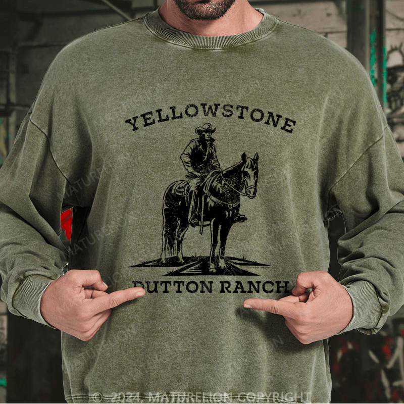 Maturelion Men's Sweatshirt Yellowstone Dutton Ranch Cowboy Premium T-Shirt