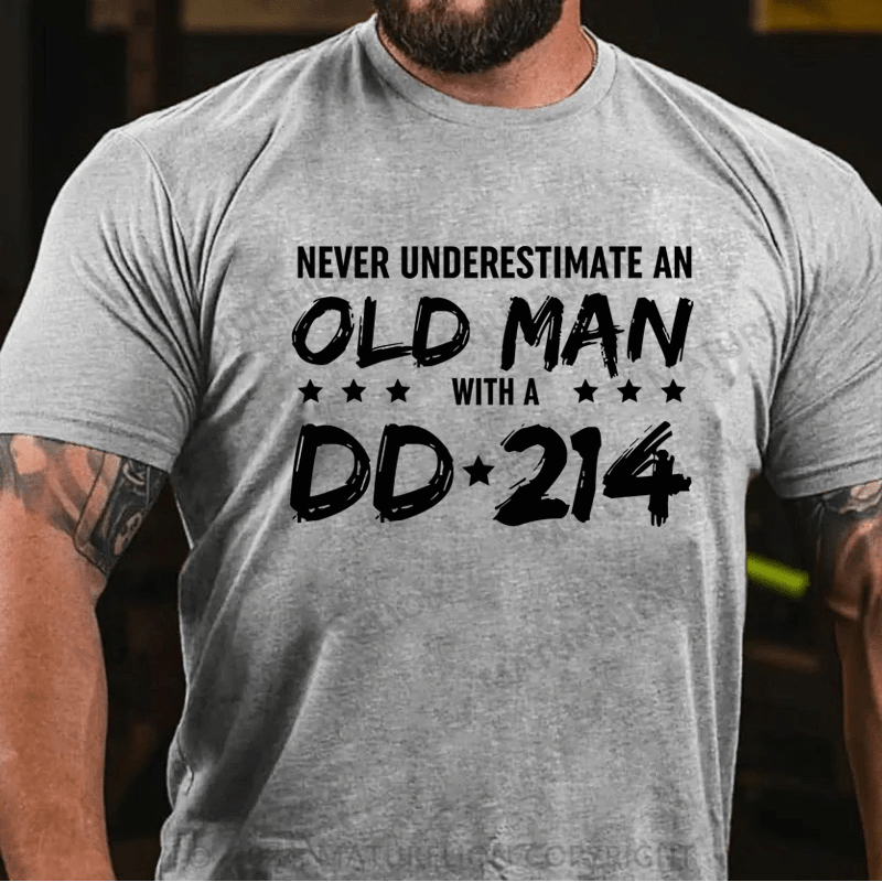 Maturelion Never Underestimate An Old Man With A DD-214 Alumni T-Shirt