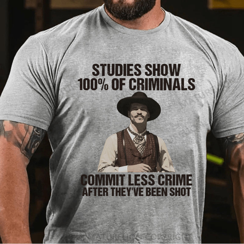 Maturelion Studies Show 100% Of Criminals Commit Less Crime T-Shirt