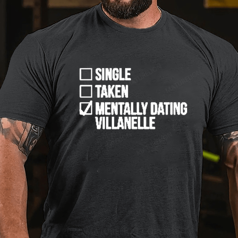 Maturelion Mentally dating a fictional character on Men's T-Shirt