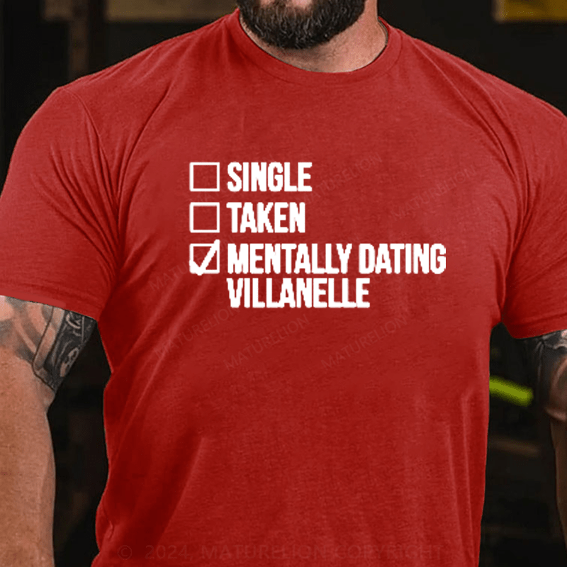 Maturelion Mentally dating a fictional character on Men's T-Shirt