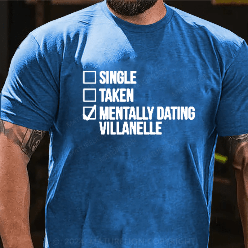 Maturelion Mentally dating a fictional character on Men's T-Shirt