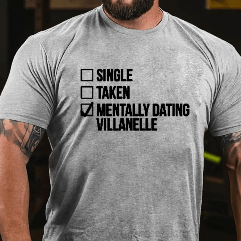 Maturelion Mentally dating a fictional character on Men's T-Shirt