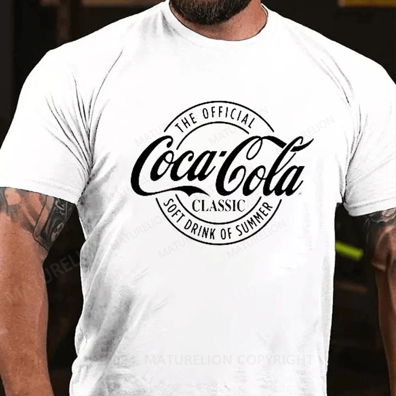 Maturelion Coca-Cola Delicious And Refreshing Distressed Sale Sign Logo T-Shirt