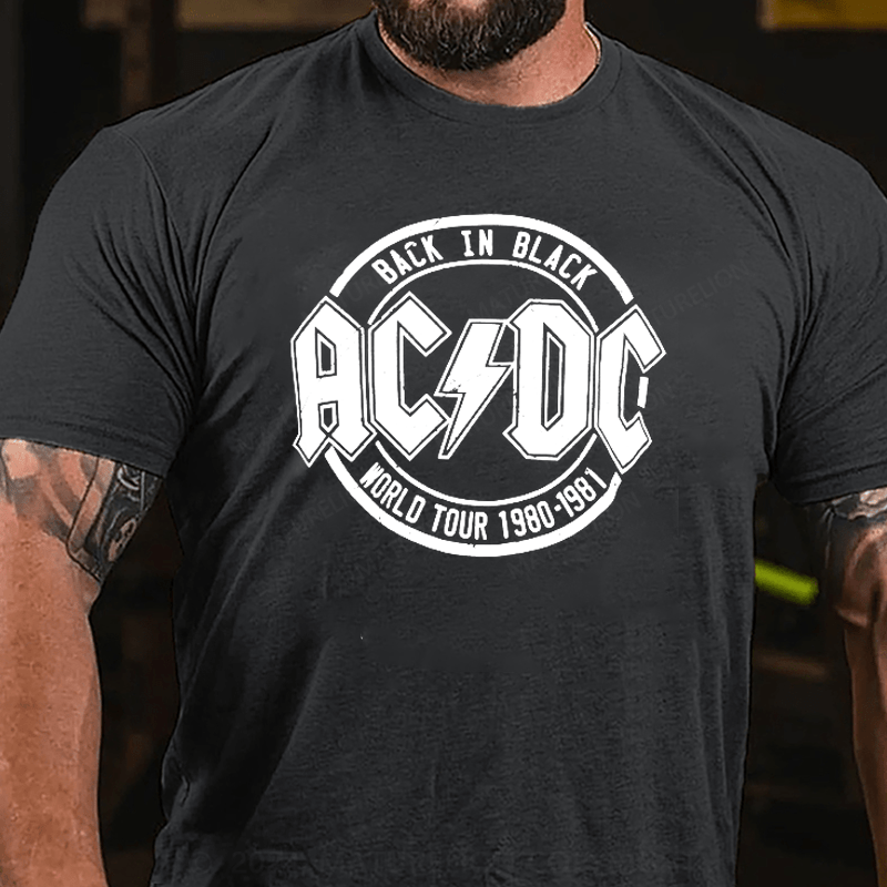 Maturelion Popfunk Classic AC/DC Tour Emblem  Graphic T-Shirt