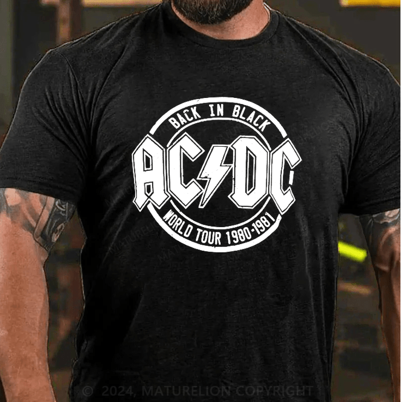 Maturelion Popfunk Classic AC/DC Tour Emblem  Graphic T-Shirt