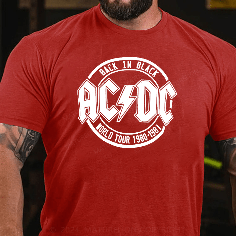 Maturelion Popfunk Classic AC/DC Tour Emblem  Graphic T-Shirt