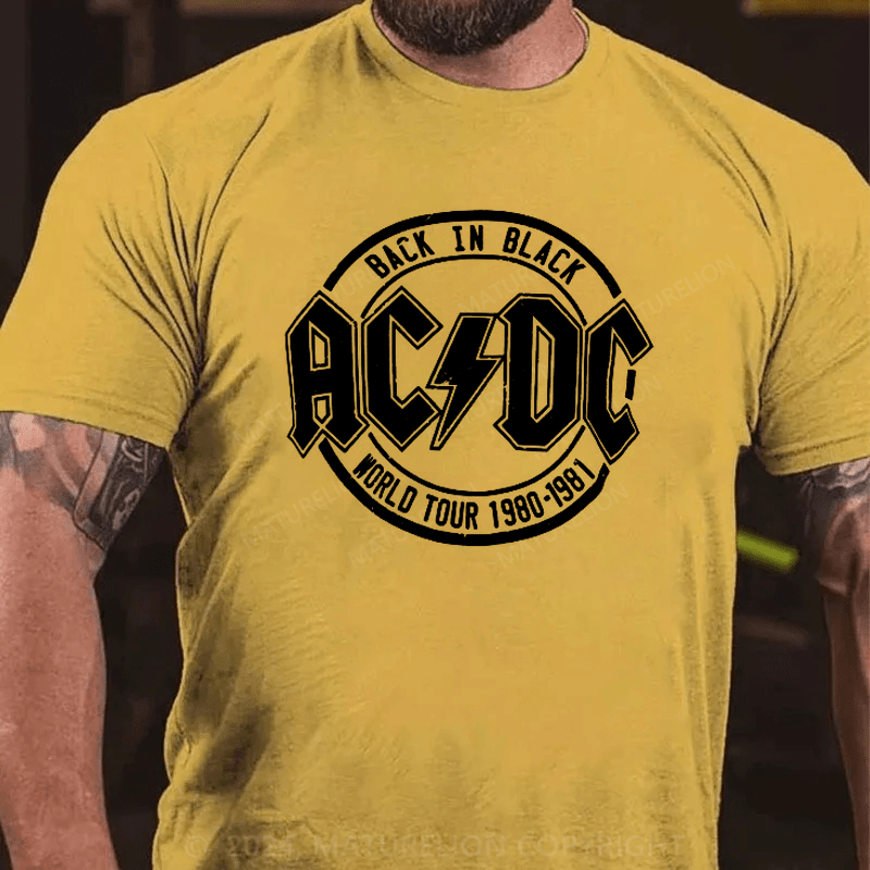 Maturelion Popfunk Classic AC/DC Tour Emblem  Graphic T-Shirt