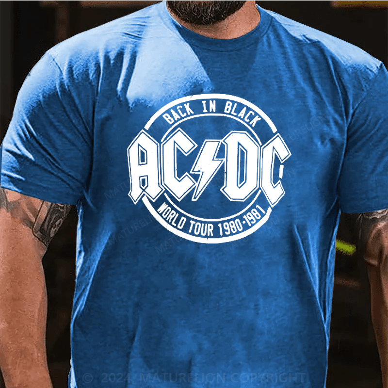 Maturelion Popfunk Classic AC/DC Tour Emblem  Graphic T-Shirt