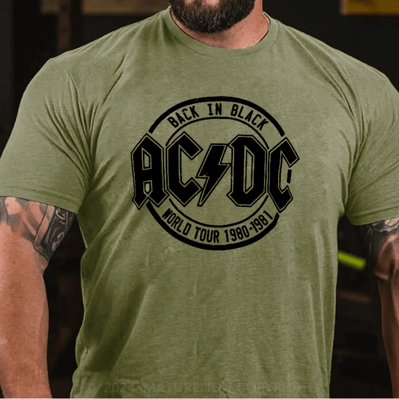 Maturelion Popfunk Classic AC/DC Tour Emblem  Graphic T-Shirt