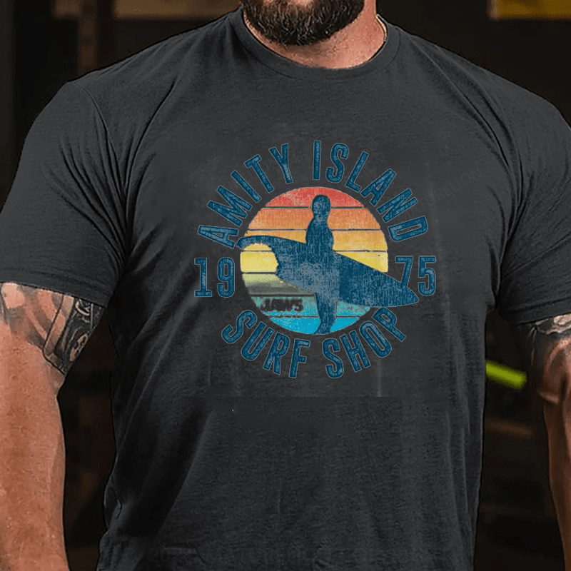 Maturelion Jaws Amity Island Surf Board T-Shirt