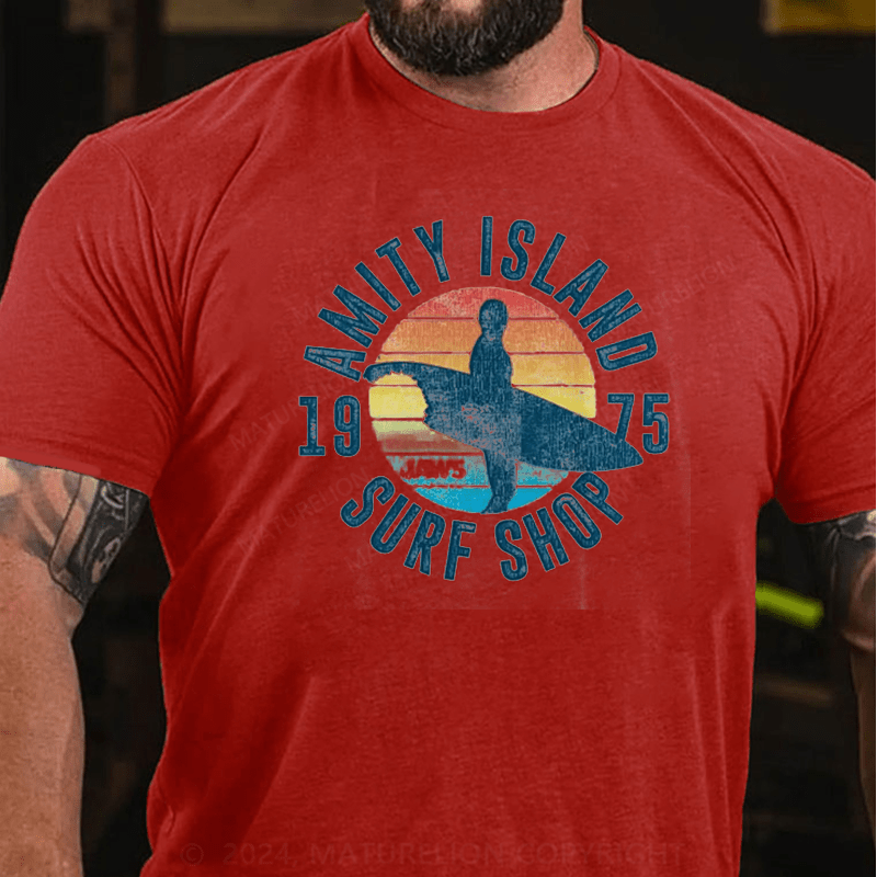 Maturelion Jaws Amity Island Surf Board T-Shirt