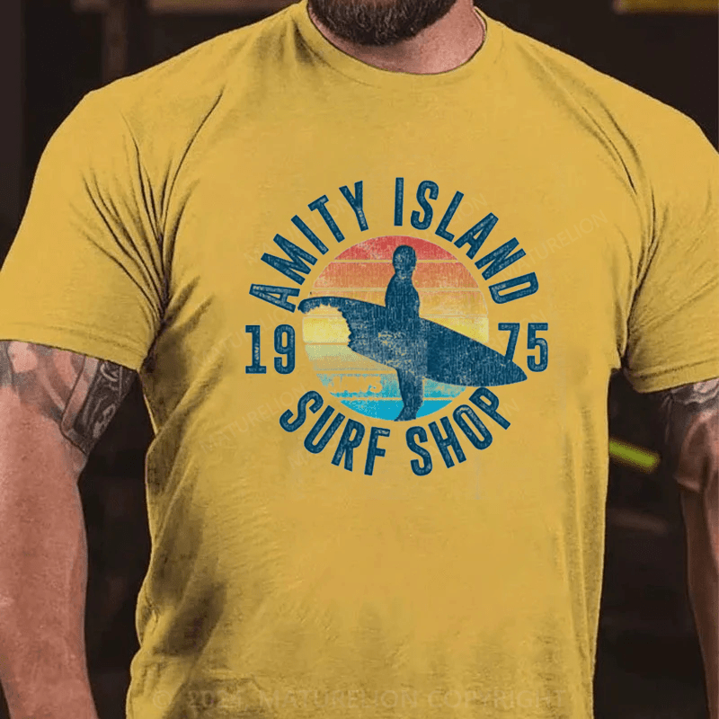 Maturelion Jaws Amity Island Surf Board T-Shirt