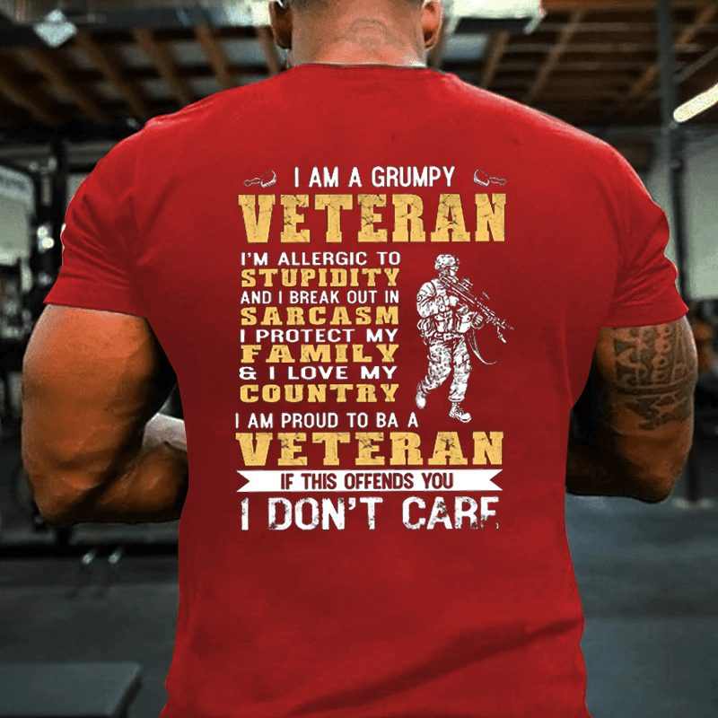 Maturelion Veteran Quotes - Grumpy Veteran T-Shirt