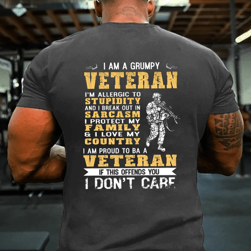 Maturelion Veteran Quotes - Grumpy Veteran T-Shirt