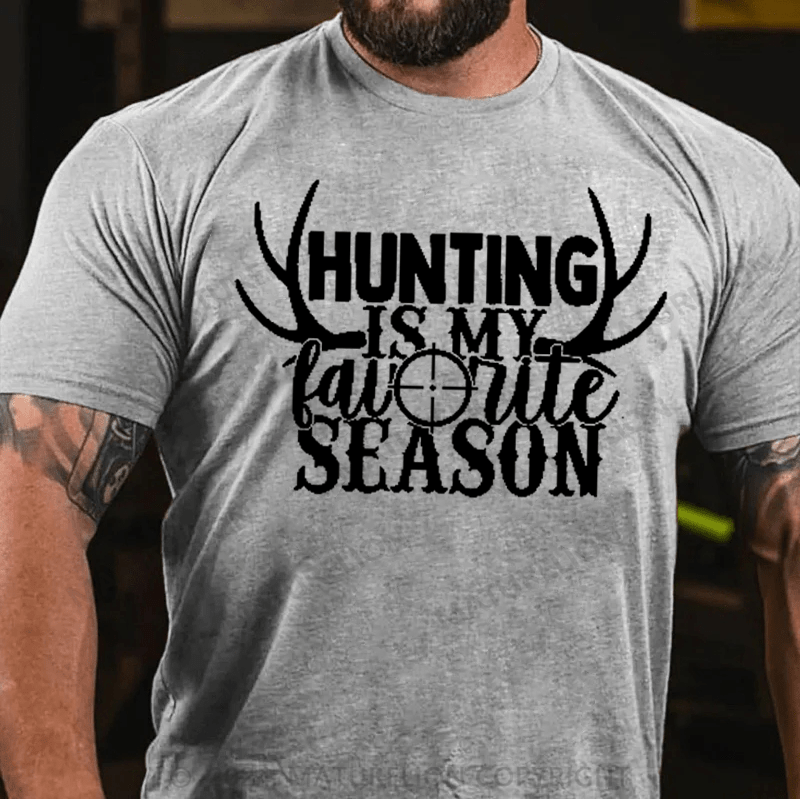 Maturelion Hunting is My Favorite Season Funny Deer Hunting T-Shirt