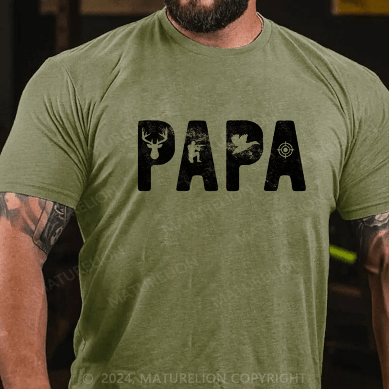 Maturelion Papa Patrol officer Dad Funny T-Shirt