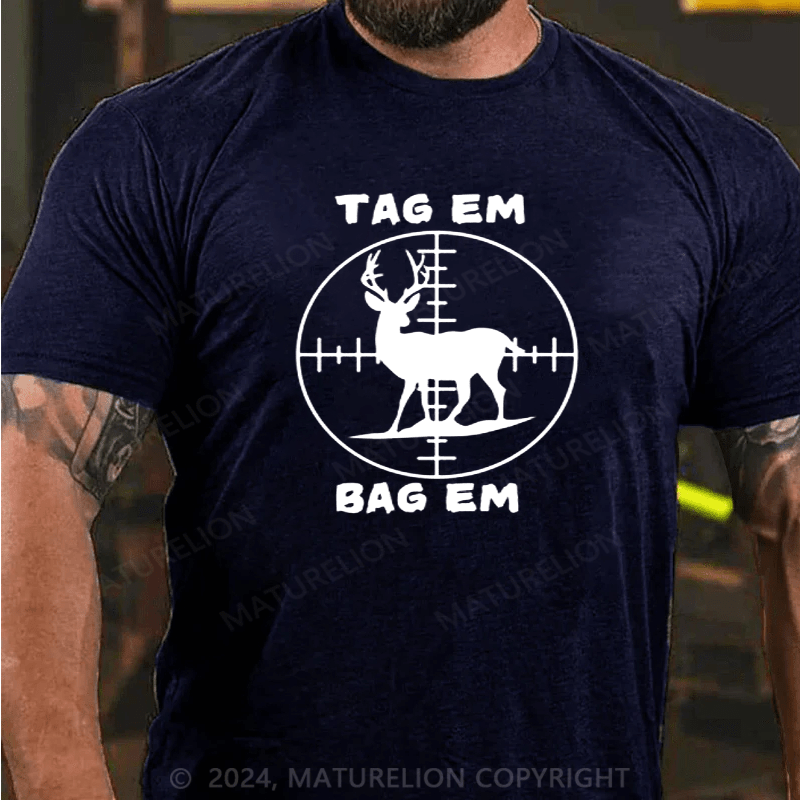 Maturelion Men's Funny Graphic Hunting T-Shirt