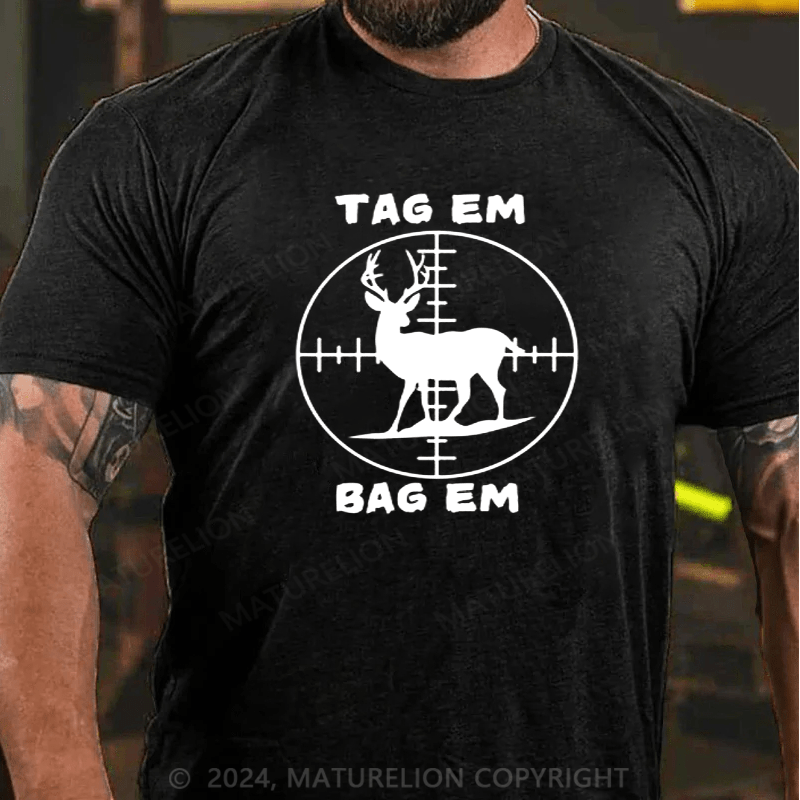 Maturelion Men's Funny Graphic Hunting T-Shirt