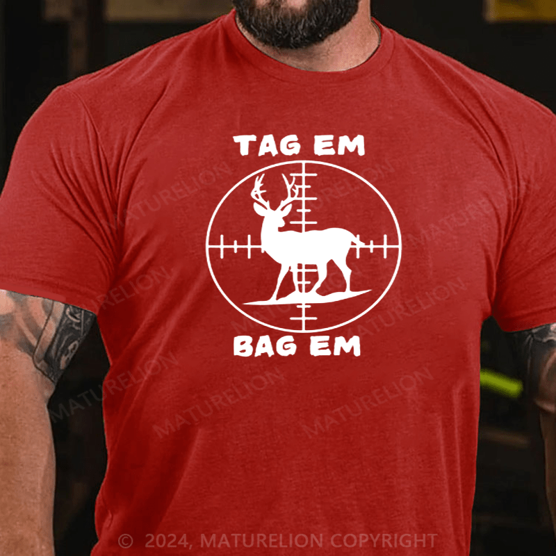 Maturelion Men's Funny Graphic Hunting T-Shirt