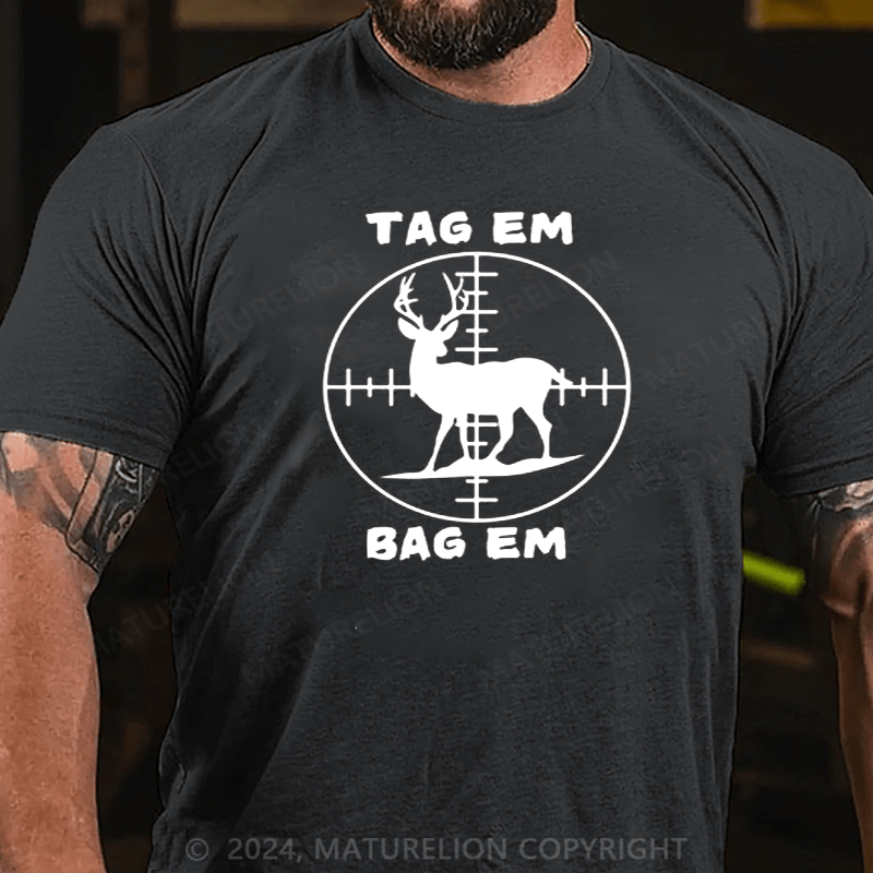 Maturelion Men's Funny Graphic Hunting T-Shirt