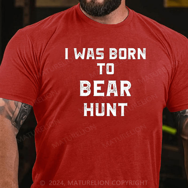 Maturelion Bear Hunting Shirt Outdoor Funny Bear Hunter Shirt